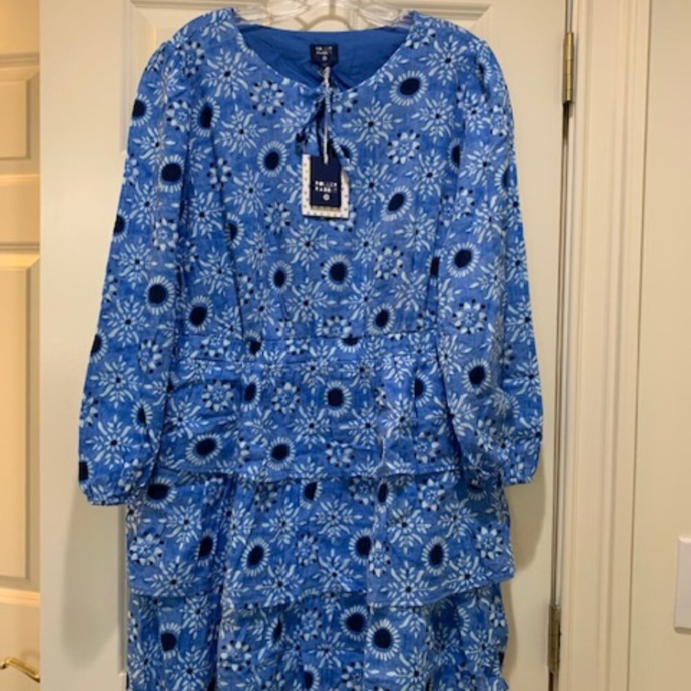 Roller Rabbit x Target Long Sleeve Star Medallion Print Tiered Mini A-Line Dress